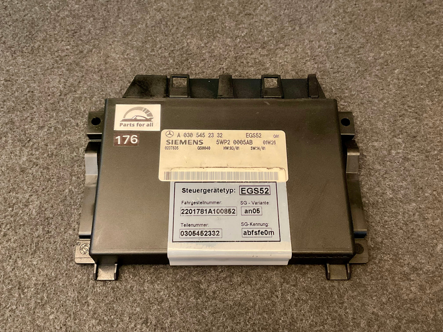 OEM Used Mercedes W220/C215 Transmission control module TCM A0305452332 #176