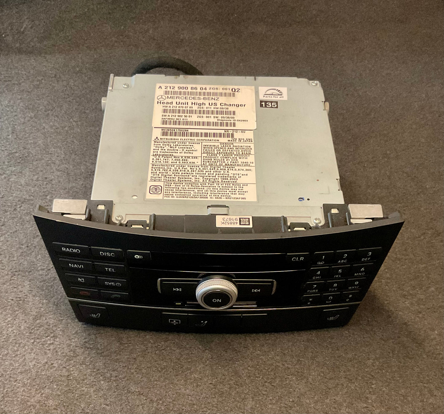 OEM Used Mercedes W212 E-class command unit/CD changer A2129008604 #135