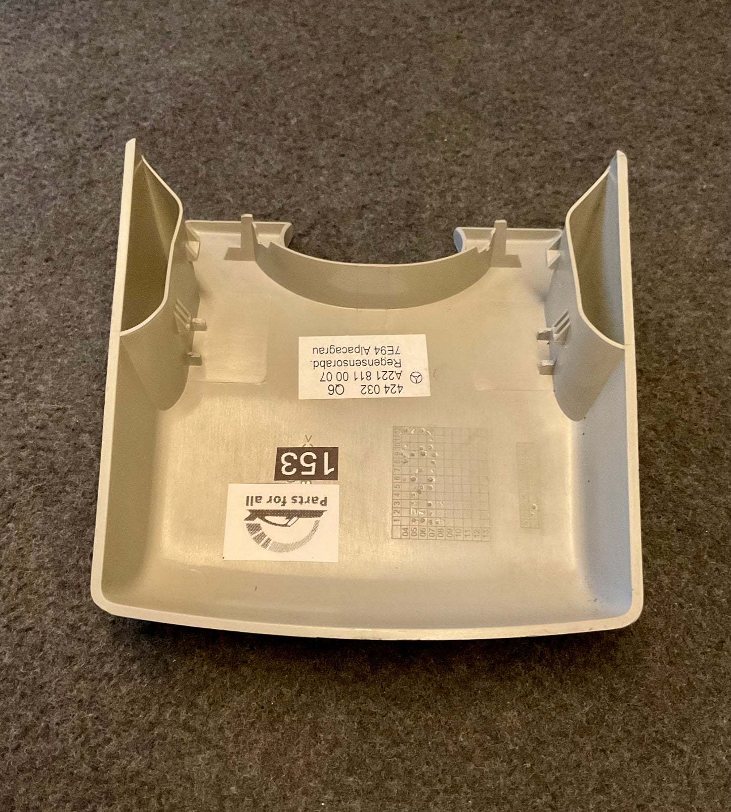 OEM Used Mercedes W221 S-class interior rear view mirror cover gray A2218110007 #153
