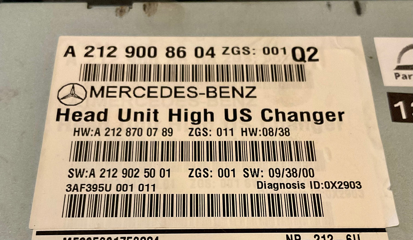 OEM Used Mercedes W212 E-class command unit/CD changer A2129008604 #135