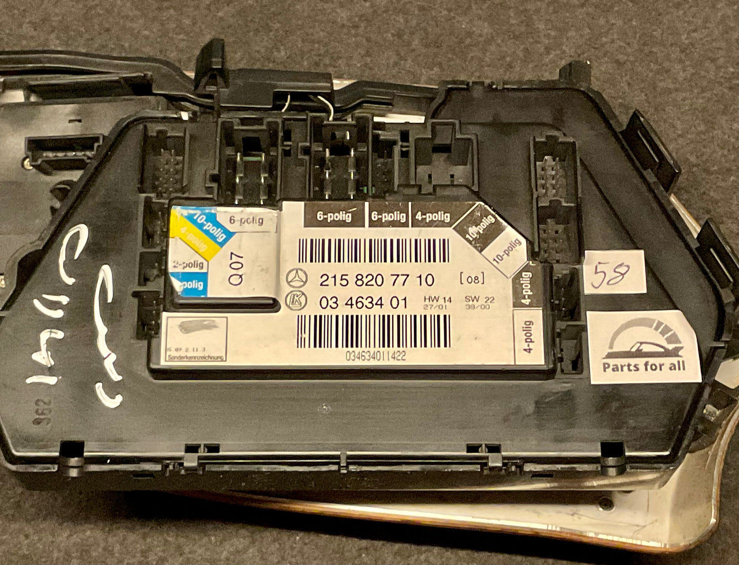OEM Used Mercedes CL-class Left (driver side) seat adjustment switch/module A2158207710 #58