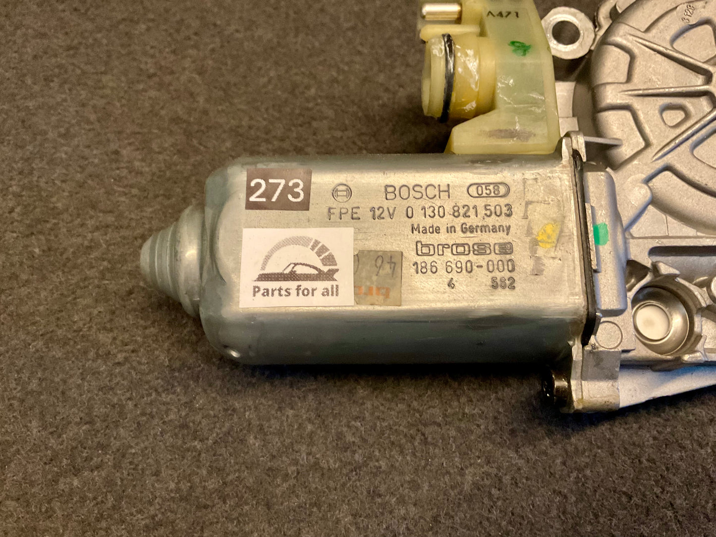 OEM Used Mercedes W140 S-class window regulator motor front right window 0130821503 #273